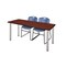 Kee Rectangle Tables > Training Tables > Kee Table & Chair Sets, 66 W, 24 L, 29 H, Cherry MT6624CHBPCM44BE - alternate 1